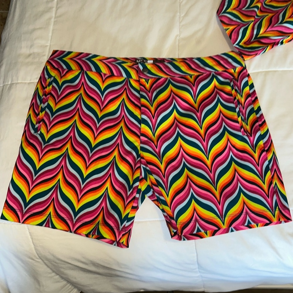 Mr. Turk by Trina Turk board shorts and beach robe set.